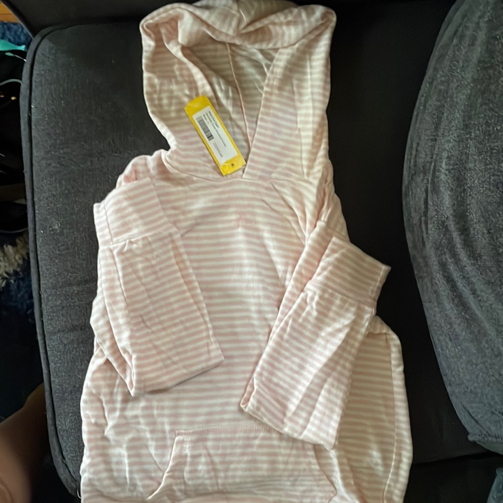 NWT Girls Large super soft Maribella Stripe Brushed Hoodie